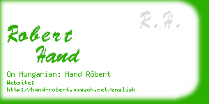 robert hand business card